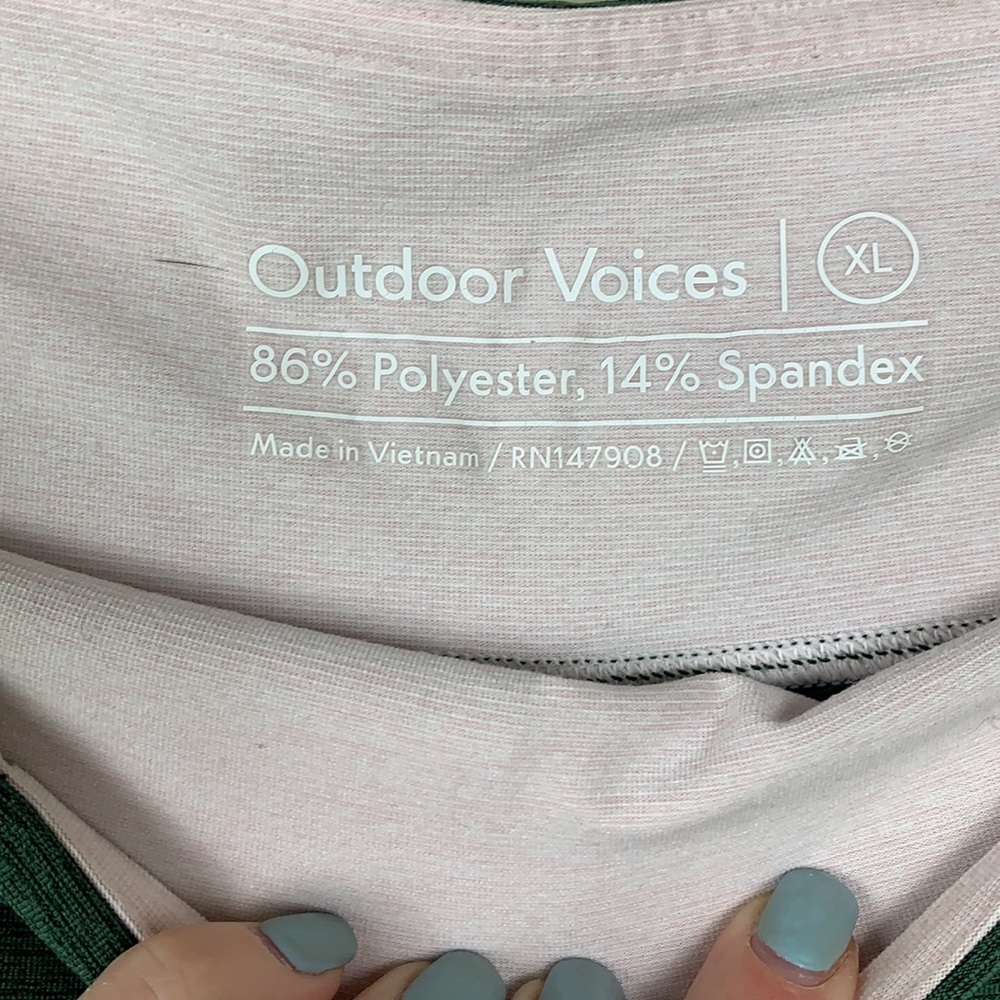Outdoor Voices Spring 7/8 Color-block Leggings - Hunter/Slate/Ballet - Picture 7 of 7